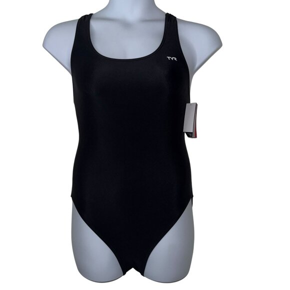 NWT TYR Durafast Elite Maxfit One Piece Swimsuit Womens 40 1X Plus Size Black - Picture 1 of 9